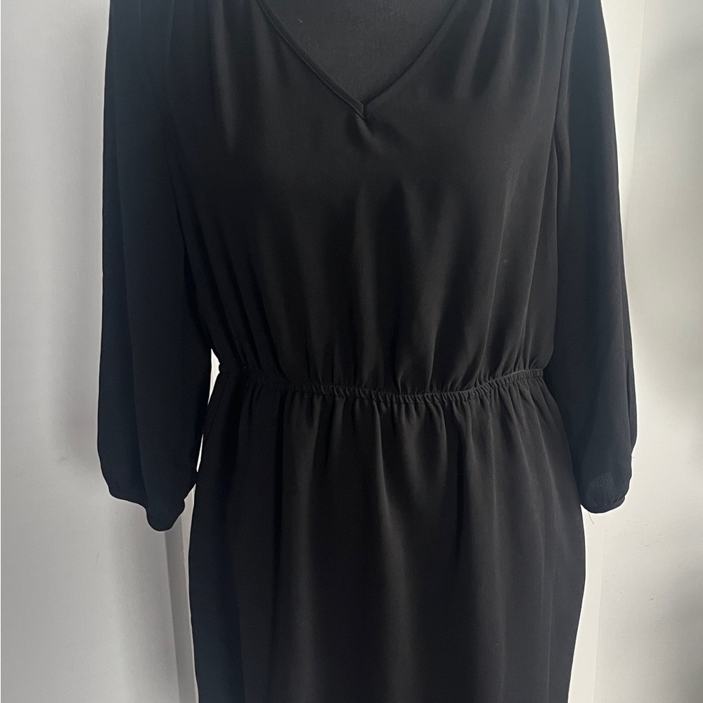 Skies Are Blue Black Long Sleeve Dress
